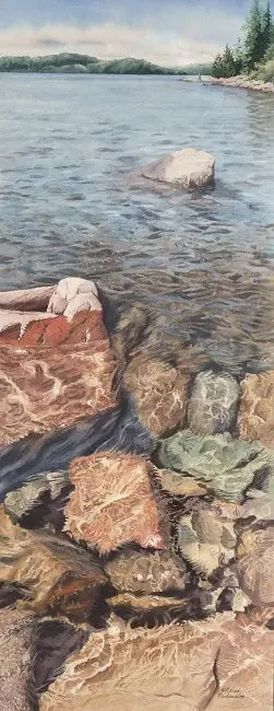 Clarity, Watercolour On Panel, 28 X 11" (Sold) 1