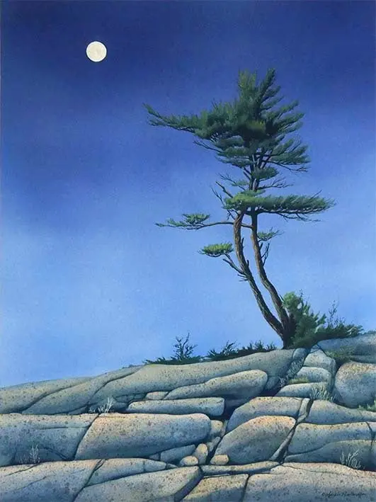 Hunters Moon, Watercolour On Panel, 24 X 18" (Sold) 1