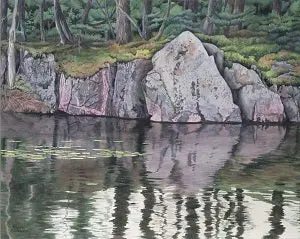 Northern Reflections, Watercolour On Panel, 16 X 20" (Sold) 1