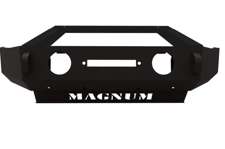 Magnum Raptor Series Jeep Wrangler Jk Front Bumper 2007-2019 Fbm21jpn-Rt Winch Ready With Rt-Series Light Bar-Includes Skid Plate & Hi-Lift Jack Mounts 1