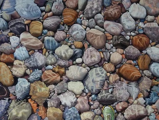 A Foot In Cold Water, Watercolour On Panel, 18 X 24" (Sold) 1