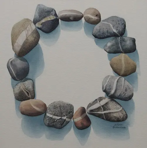 Circle Of Kindred Spirits, Watercolour On Panel, 12 X 12" (Sold) 1