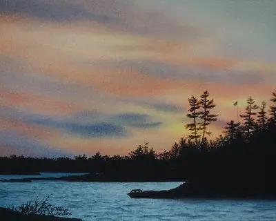 Evening Glow, Watercolour On Panel, 8 X 10" (Sold) 1