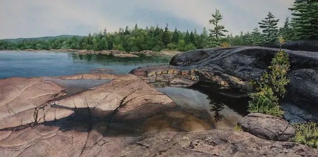 Superior Strength, Watercolour On Panel, 12 X 24" (Sold) 1
