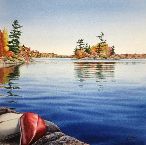 Bring A Paddle, Watercolour On Panel, 12 X 12" (Sold) 1