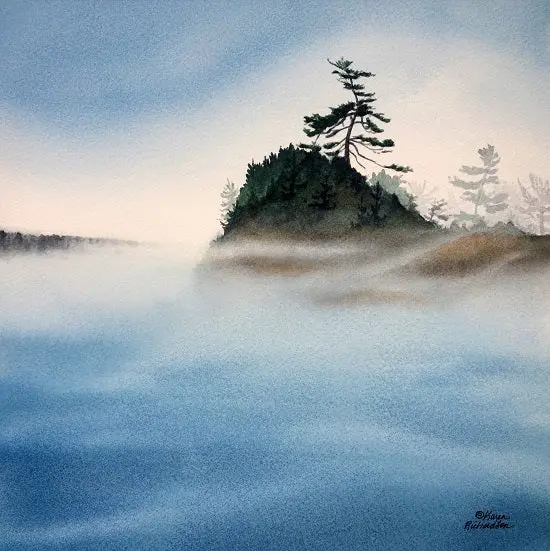 Drifter's Dream, Watercolour On Panel, 12 X 12" (Sold) 1