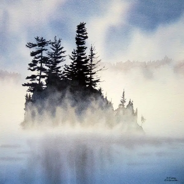 Hidden Secrets, Watercolour On Panel, 12 X 12" (Sold) 1