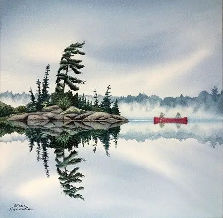 Island Spirits, Watercolour On Panel, 12 X 12" (Sold) 1