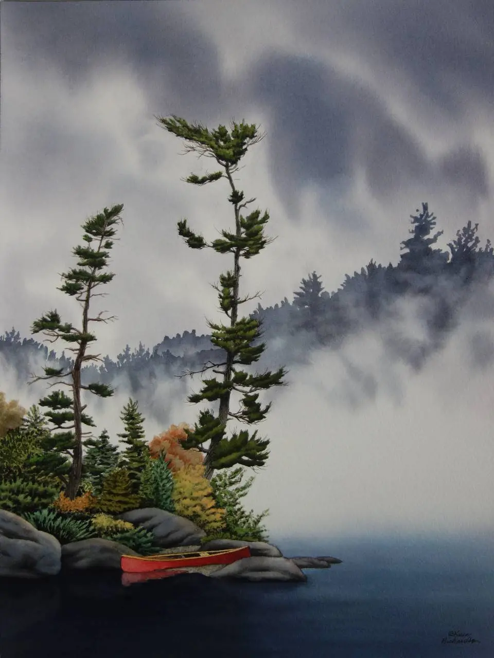 Just Breathe, Watercolour On Panel, 16 X 12" (Sold) 1
