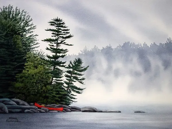 Mystical Morning, Watercolour On Panel, 12 X 16" (Sold) 1