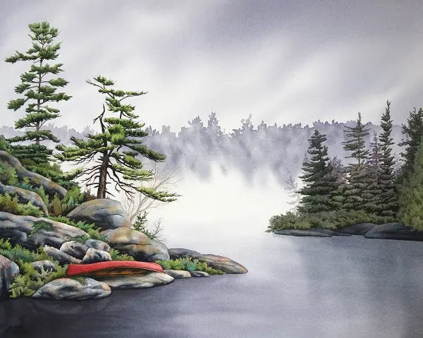 Peaceful Passage, Watercolour On Panel, 16 X 20" (Sold) 1