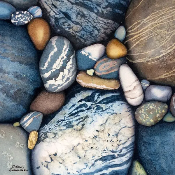 Perfect Fit, Watercolour On Panel, 8 X 8" (Sold) 1