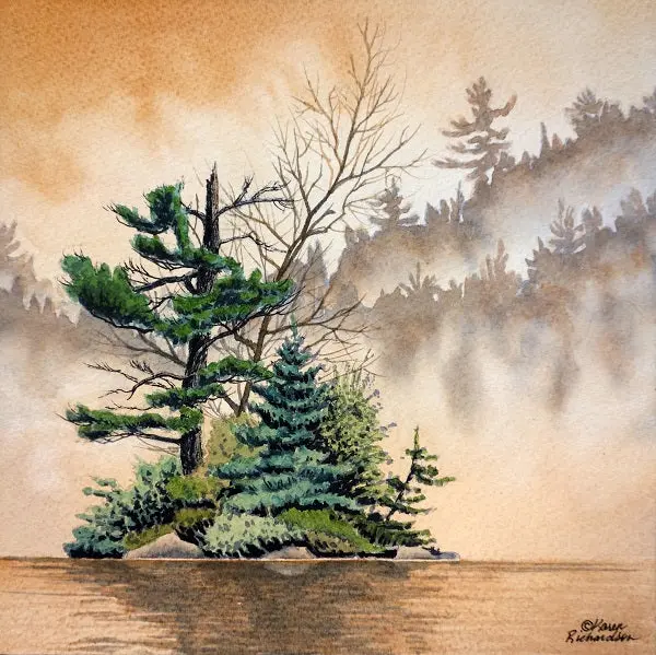 The Edge Of Time, Watercolour On Panel, 8 X 8" (Sold) 1
