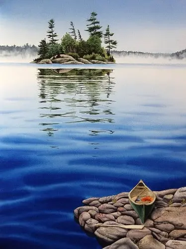 Whispering Waters, Watercolour On Panel, 24 X 18" (Sold) 1