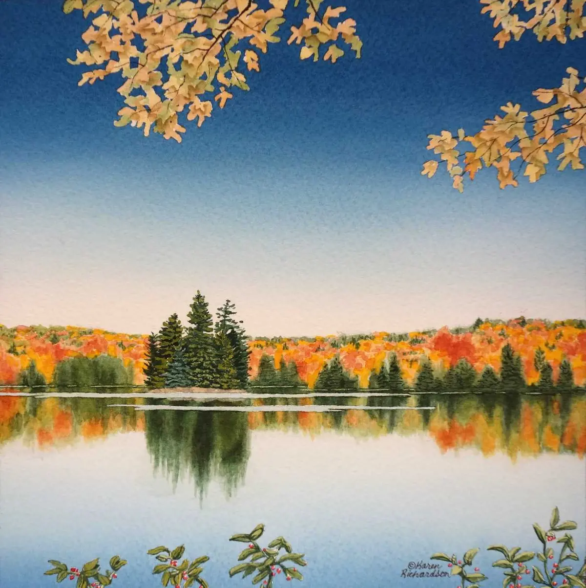 Autumn Adventure, Watercolour On Panel, 8 X 8" (Sold) 1