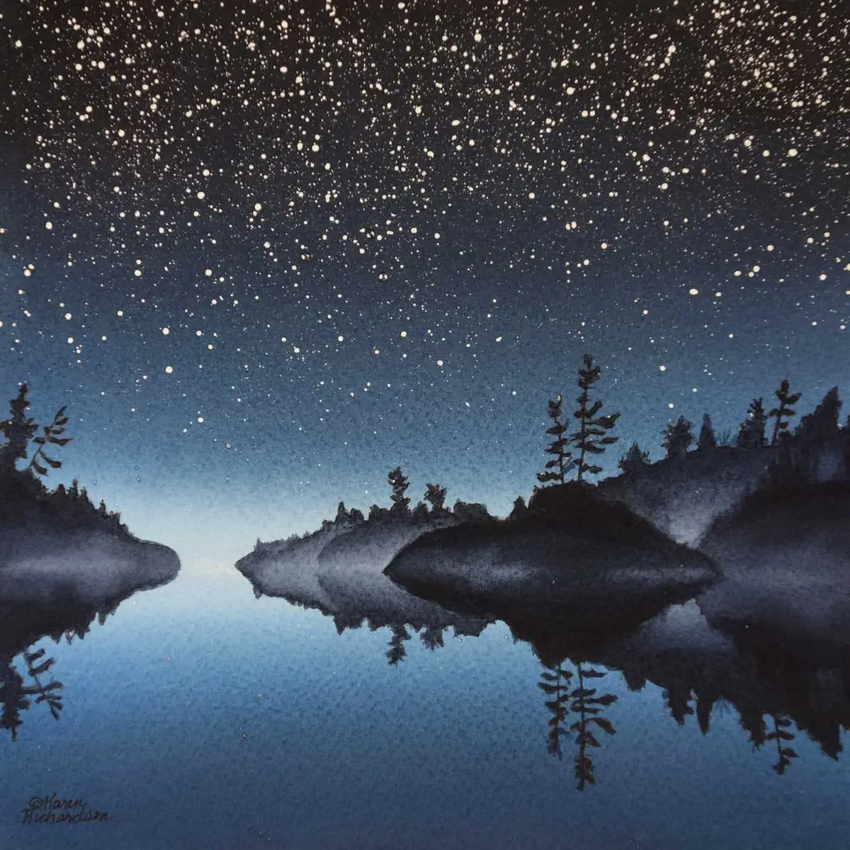 Into The Wild Blue Yonder, Watercolour On Panel, 8 X 8" (Sold) 1