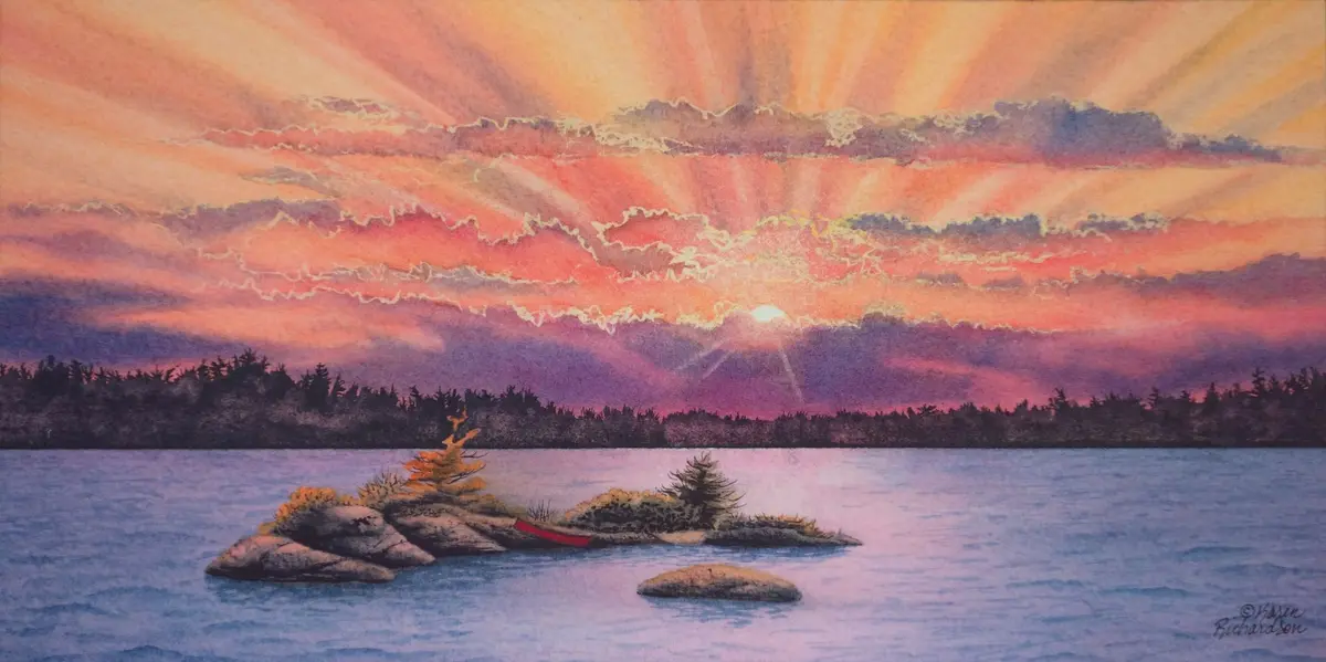 Let It Go, Watercolour On Panel, 6 X 12" (Sold) 1