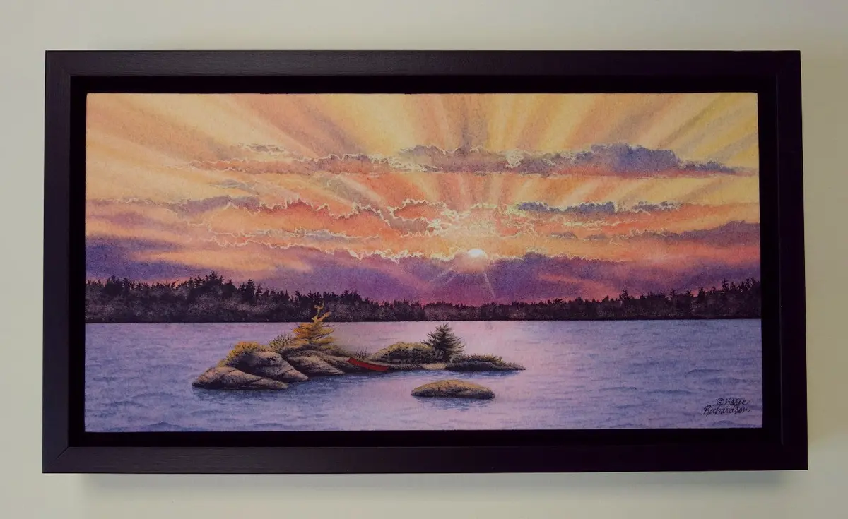 Let It Go, Watercolour On Panel, 6 X 12" (Sold) 2