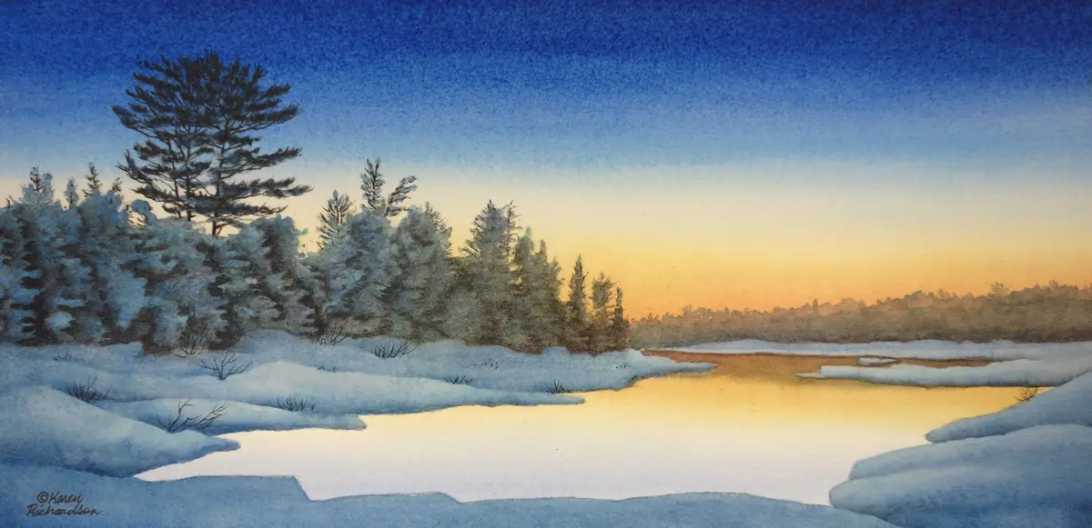 Let The Dream Begin, Watercolour On Panel, 6 X 12" (Sold) 1