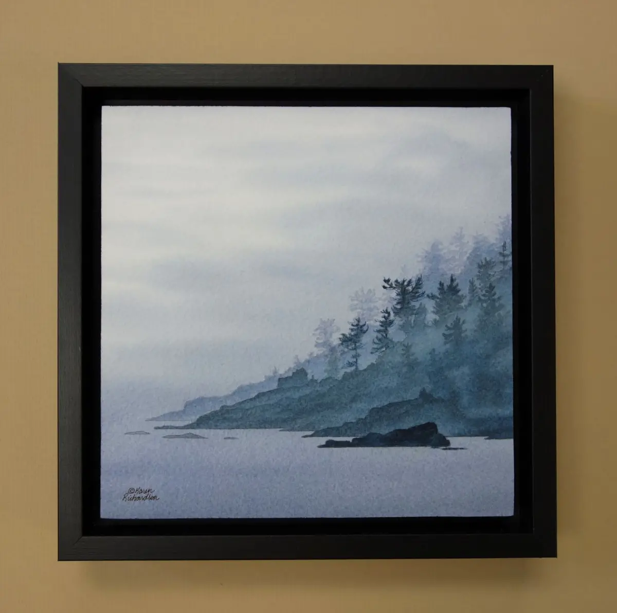 Misty Blue, Watercolour On Panel, 8 X 8" (Sold) 2