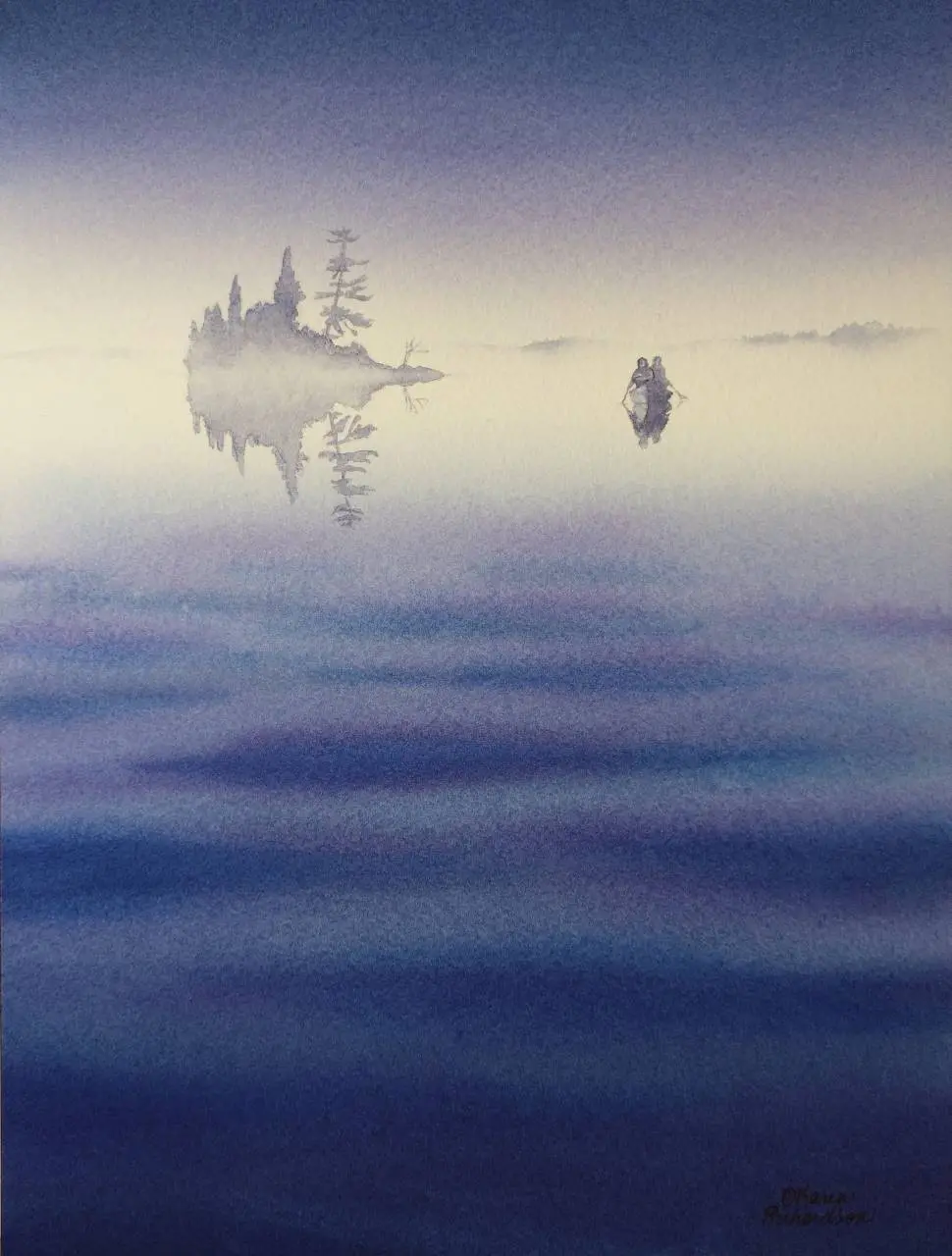 Out Of The Blue, Watercolour On Panel, 12 X 9" (Sold) 1
