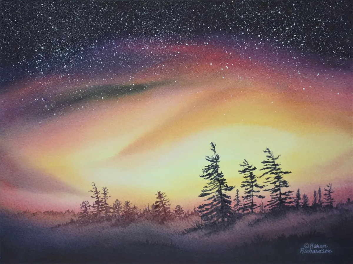 Awakening, Watercolour On Panel, 9 X 12" (Sold) 1