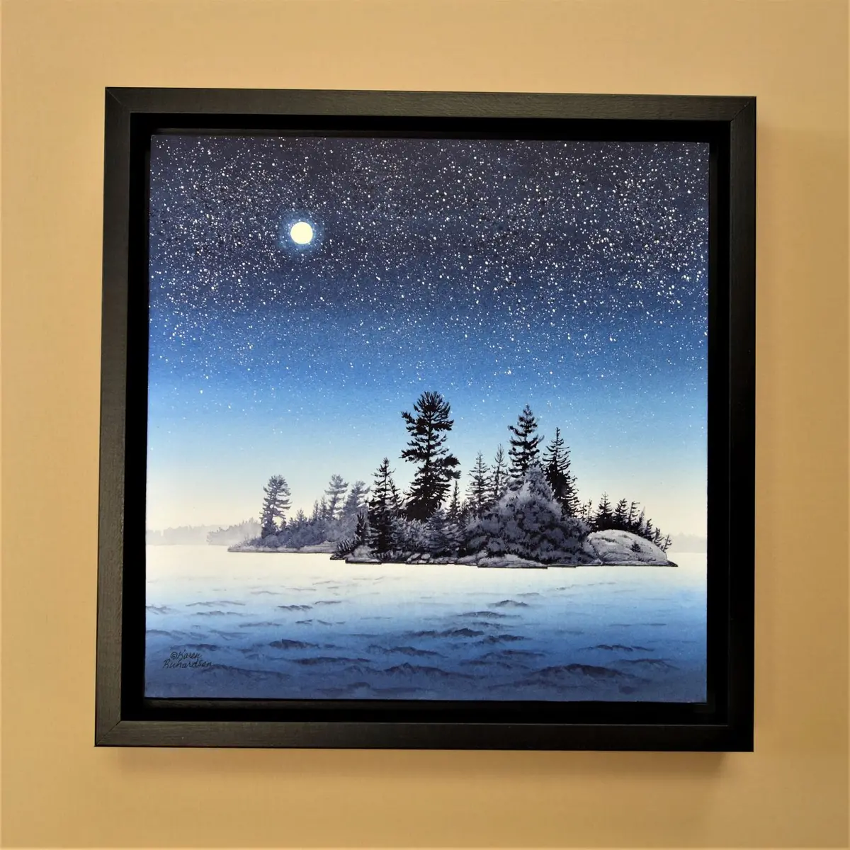 Blue Bliss, Watercolour On Panel, 10 X 10" (Sold) 2