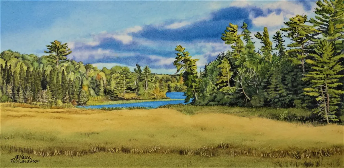 Change Is In The Air, Watercolour On Panel, 6 X 12" (Sold) 1