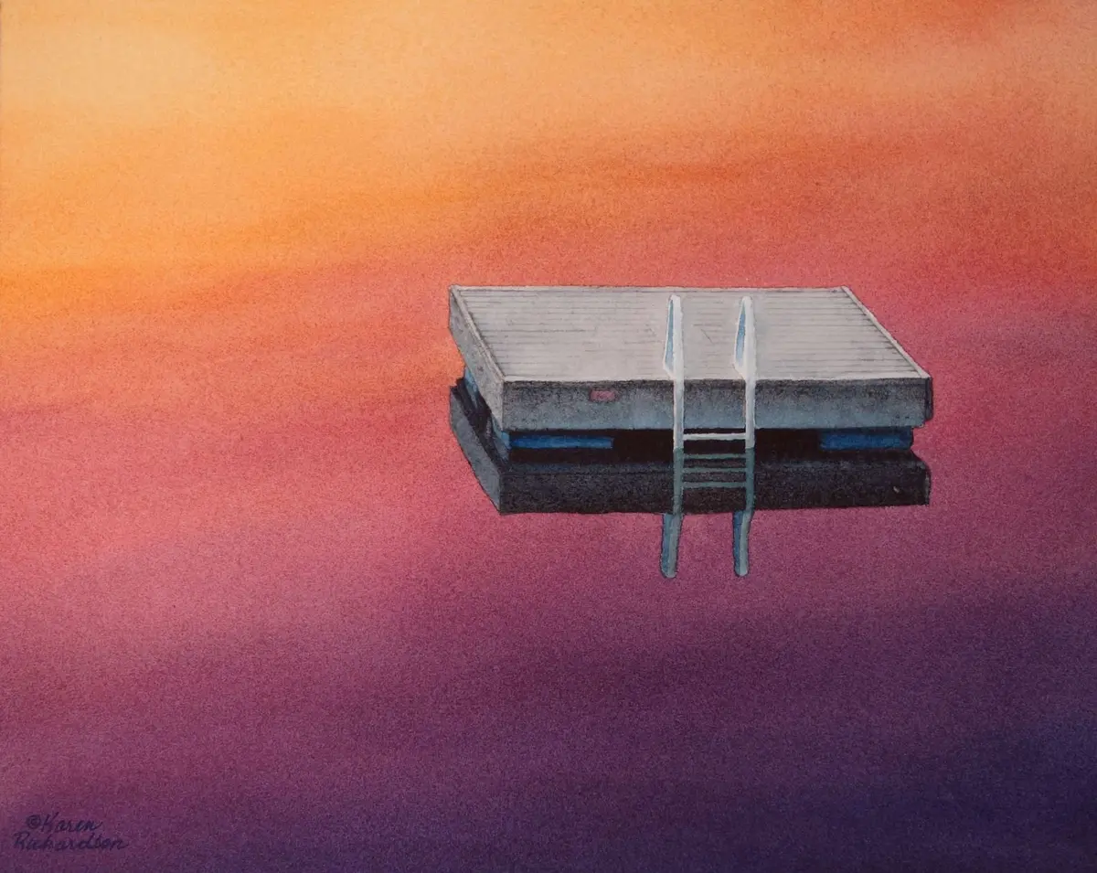 Morning Calm, Watercolour On Panel, 8 X 10" (Sold) 1
