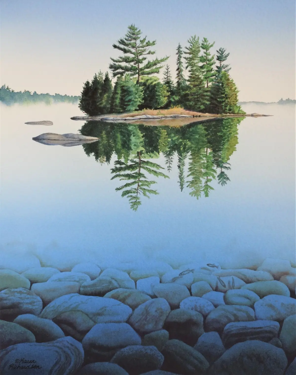 Out Of The Stillness, Watercolour On Panel, 14 X 11" (Sold) 1