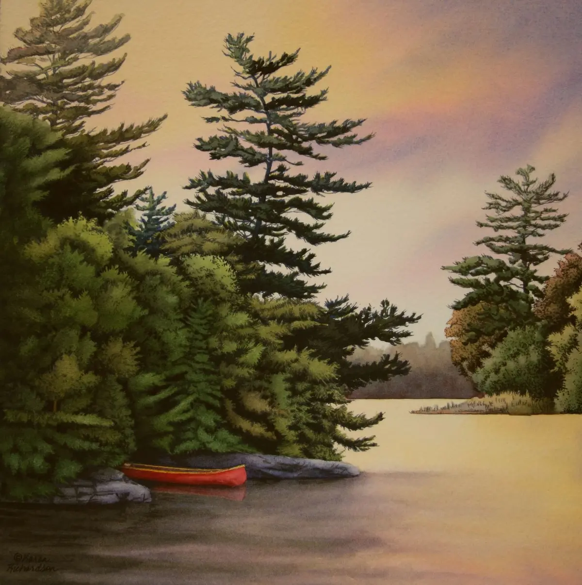 Shady Hideaway, Watercolour On Panel, 12 X 12" (Sold) 1