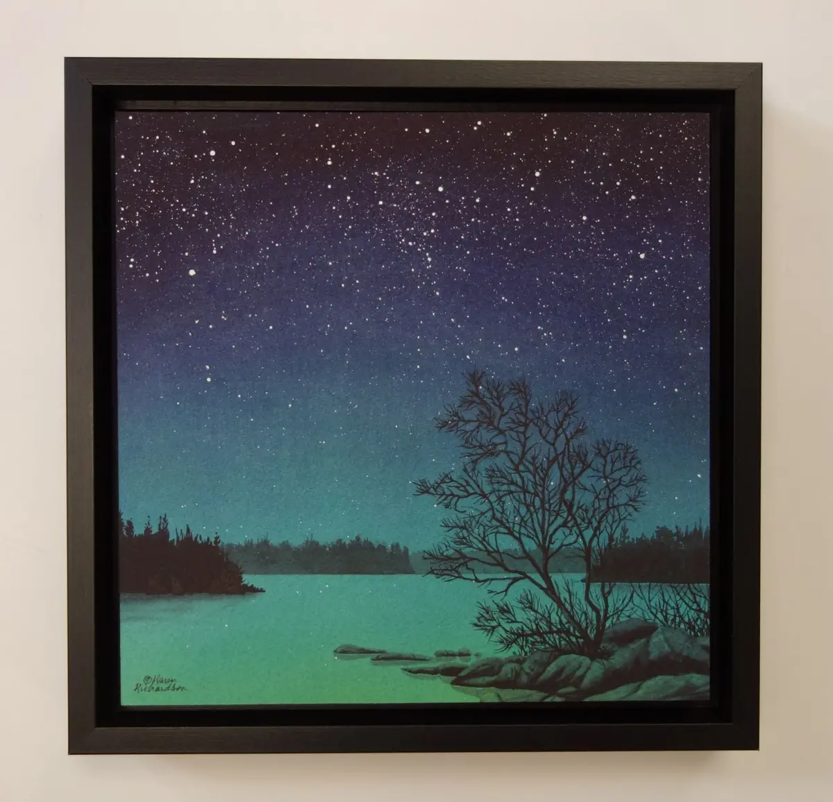 Starlight Lake, Watercolour On Panel, 10 X 10" (Sold) 2
