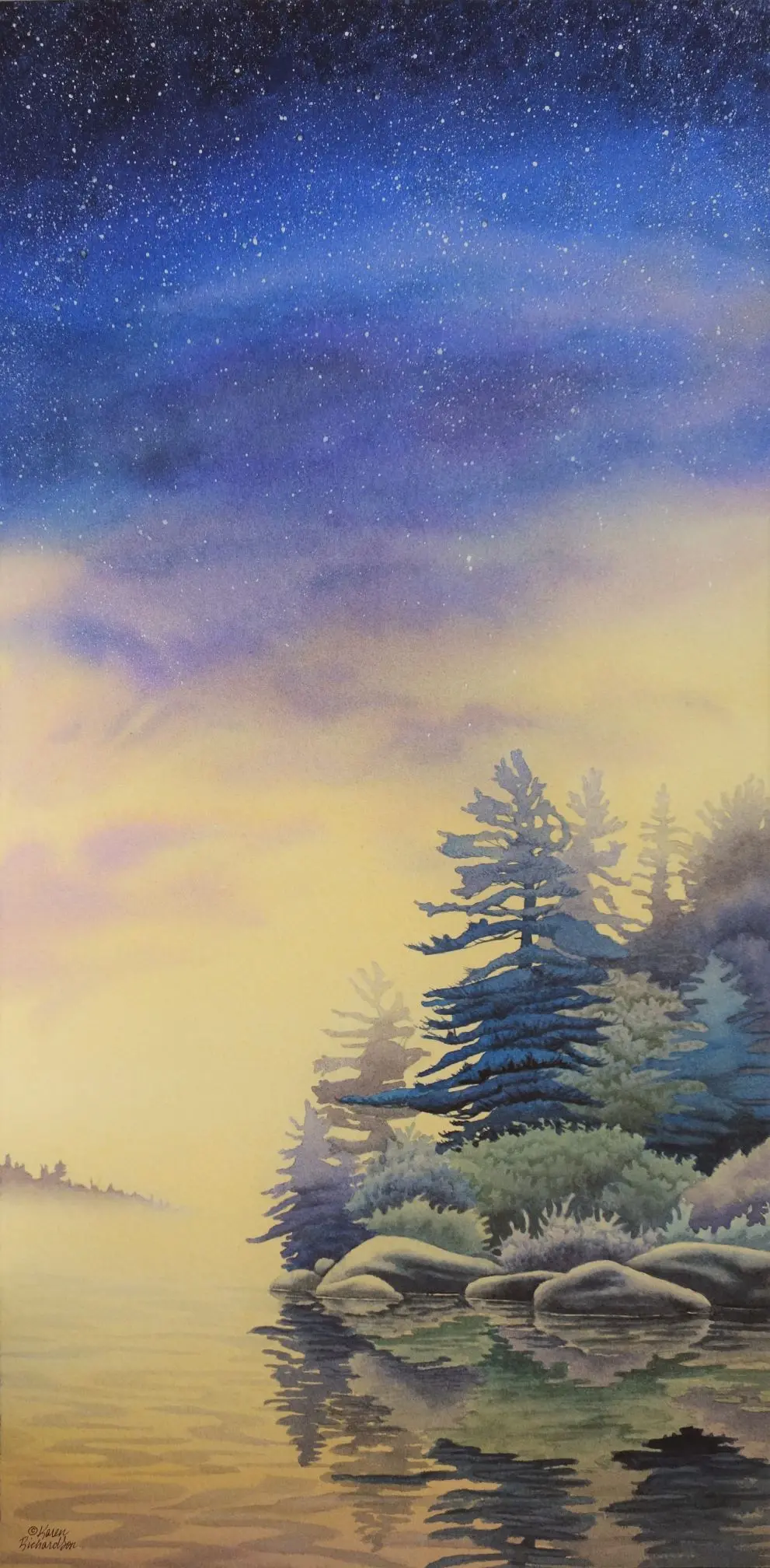 When Dreams Come True, Watercolour On Panel, 24 X 12" (Sold) 1