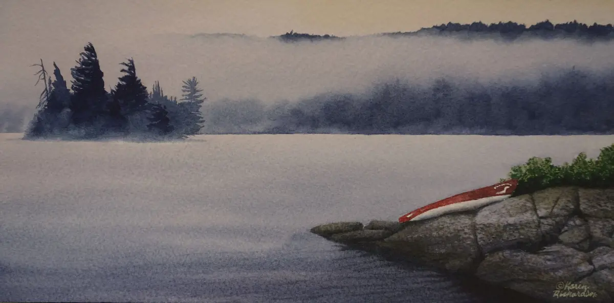 Anticipation, Watercolour On Panel, 6 X 12" (Sold) 1