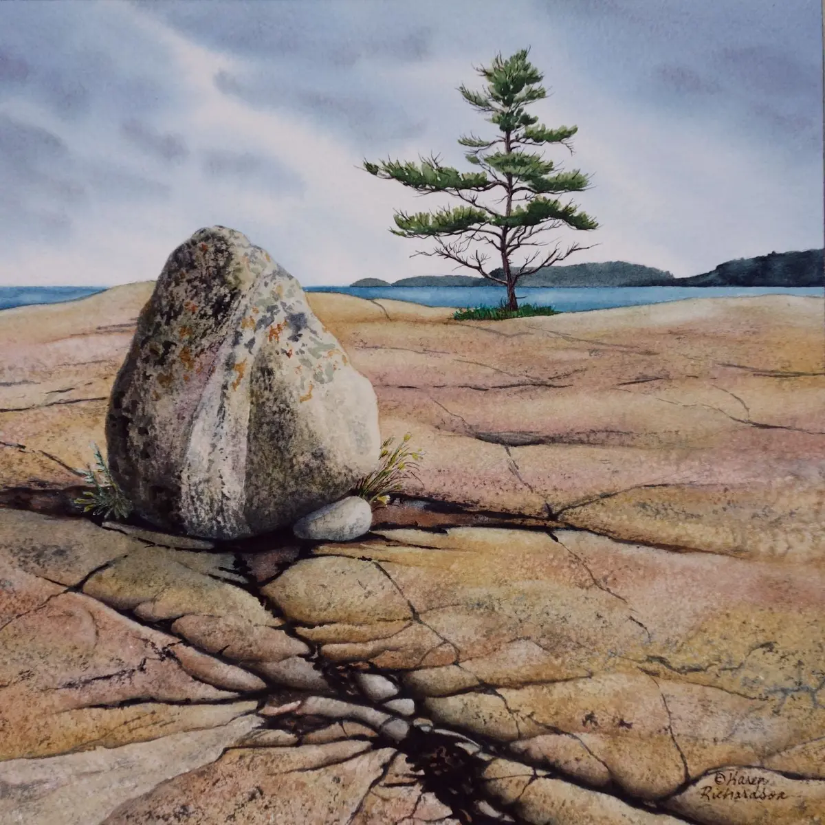 Born To Rock, Watercolour On Panel, 10 X 10" (Sold) 1