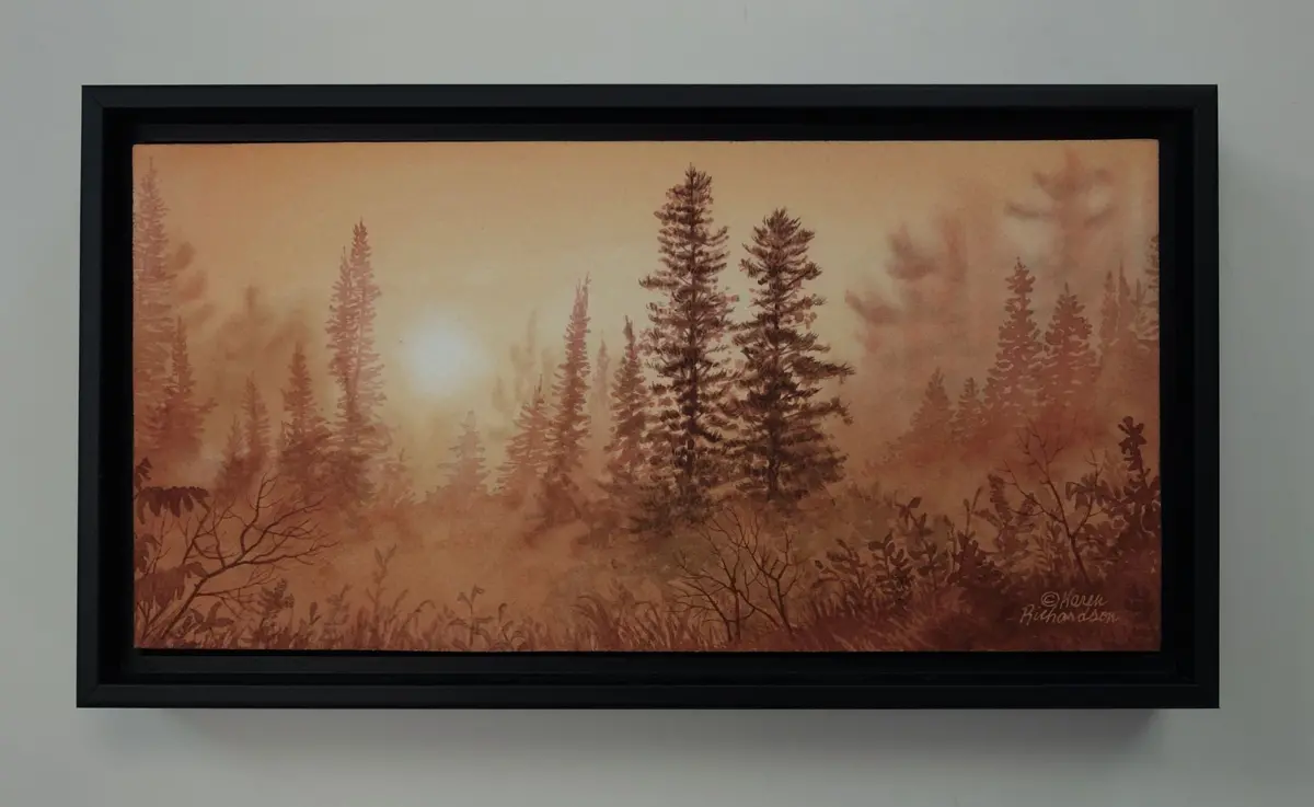 Early One Morning, Watercolour On Panel, 6 X 12" (Sold) 2