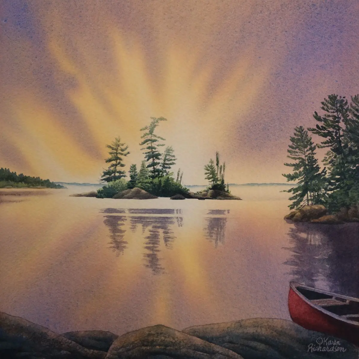 Heaven On Earth, Watercolour On Panel, 10 X 10" (Sold) 1