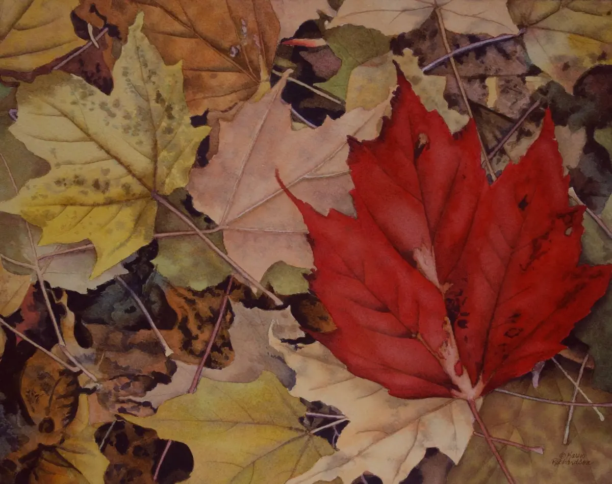 Maple Flooring, Watercolour On Panel, 11 X 14" 1