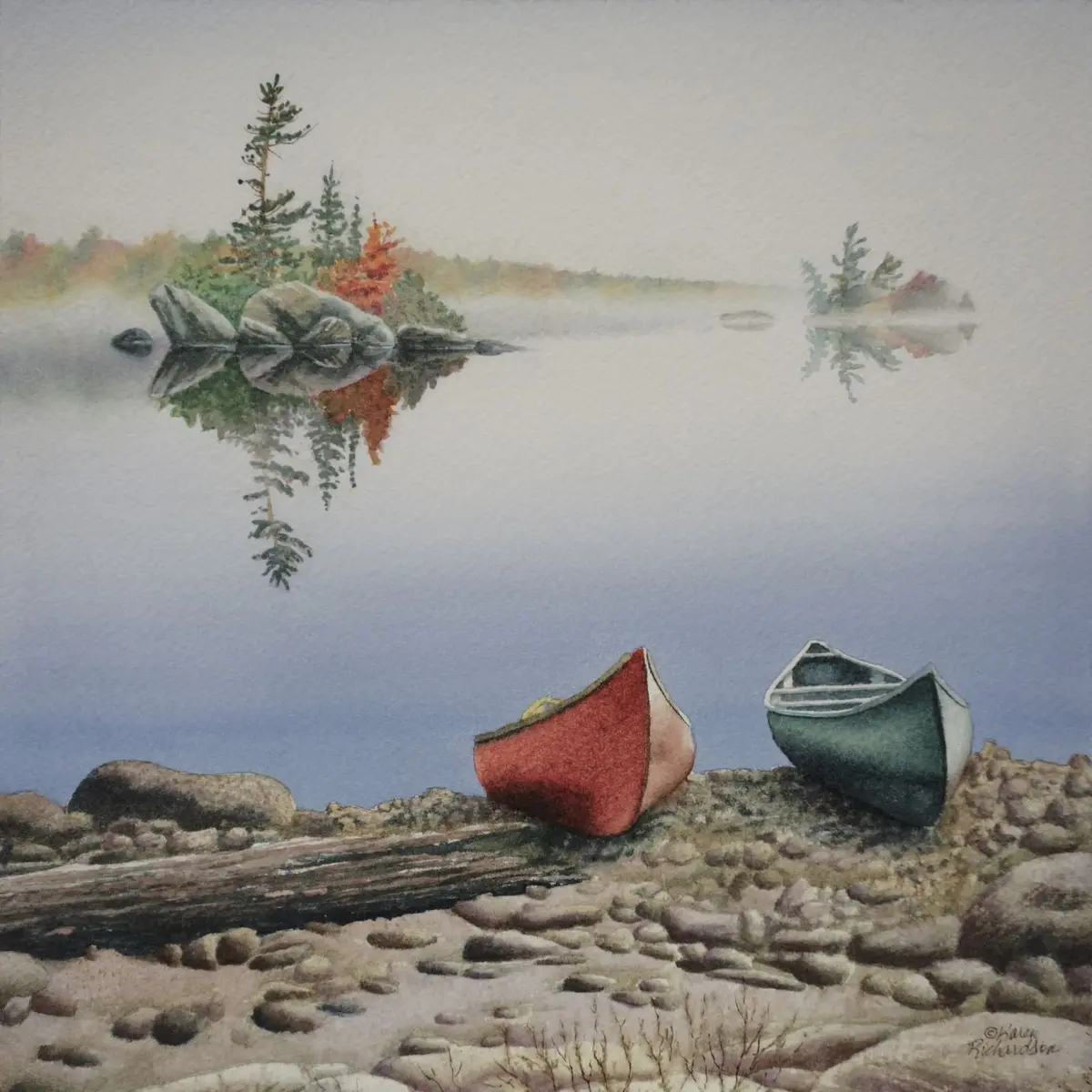 Reunion, Watercolour On Panel, 10 X 10" (Sold) 1