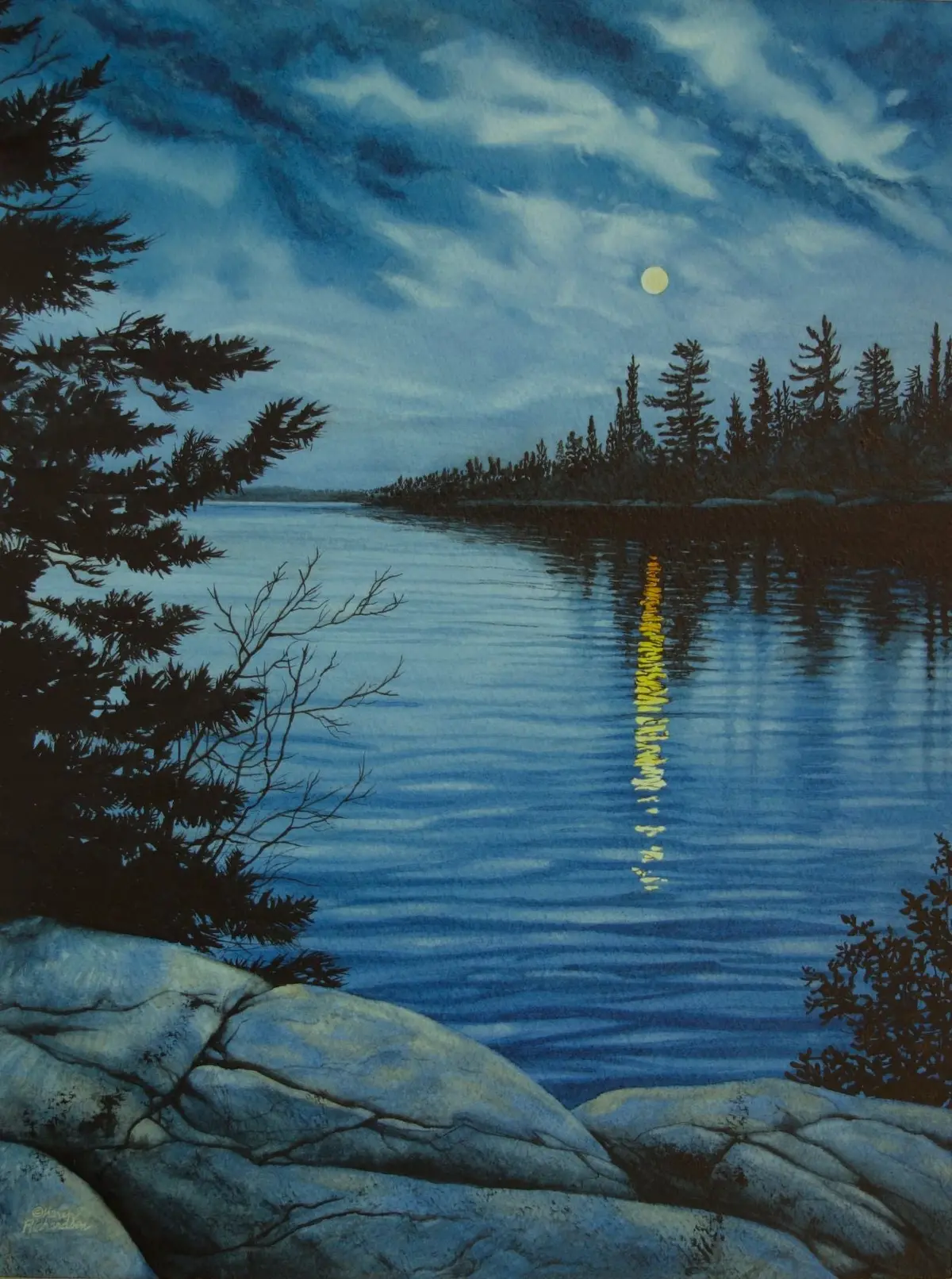 Some Enchanted Evening, Watercolour On Panel, 16 X 12" (Sold) 1