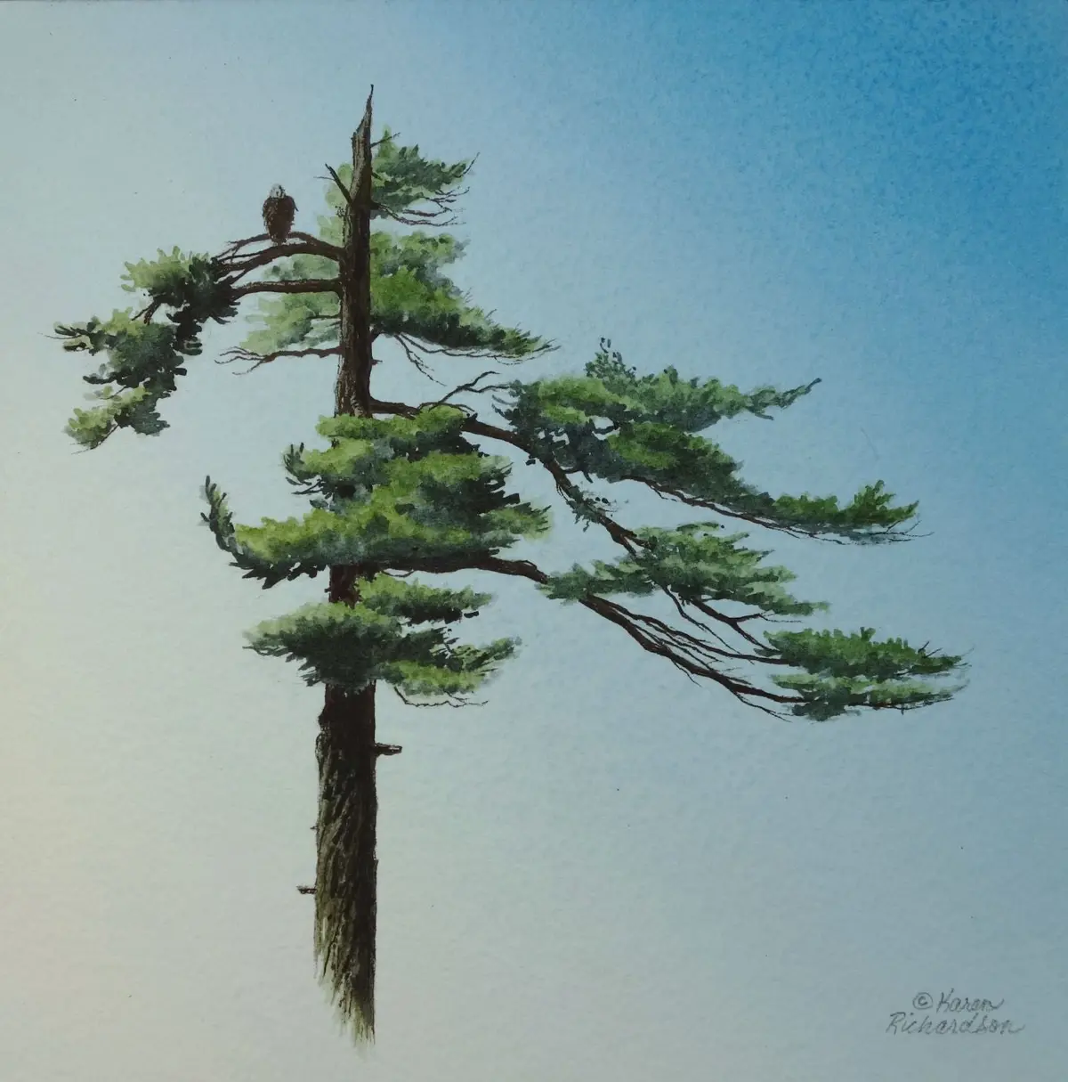 The Warriors, Watercolour On Panel, 8 X 8" (Sold) 1