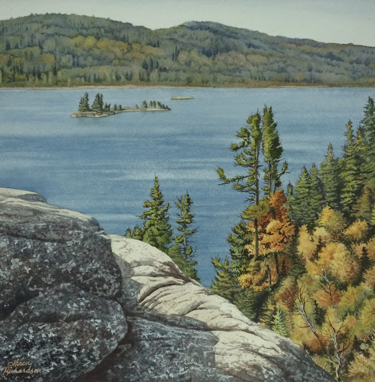 Worth The Climb, Watercolour On Panel, 10 X 10" (Sold) 1