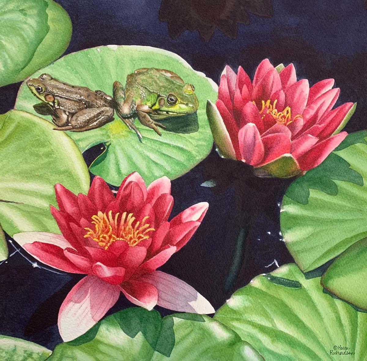 I’Ve Got Your Back, Watercolour On Panel, 12 X 12" 1