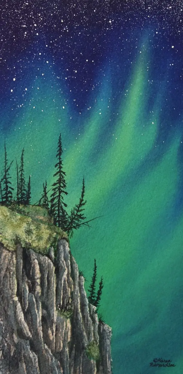 Best Seats In The House, Watercolour On Panel, 12 X 6" (Sold) 1