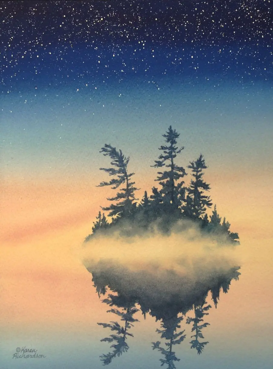 Close To My Heart, Watercolour On Panel, 12 X 9" 1