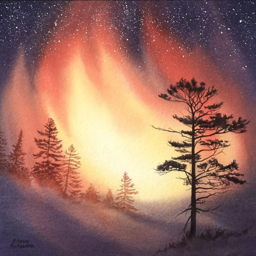Daybreak, Watercolour On Panel, 10 X 10" 1
