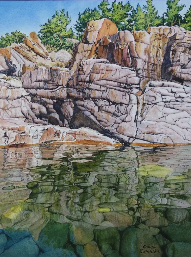 Killarney Rocks, Watercolour On Panel, 9 X 12" (Sold) 1