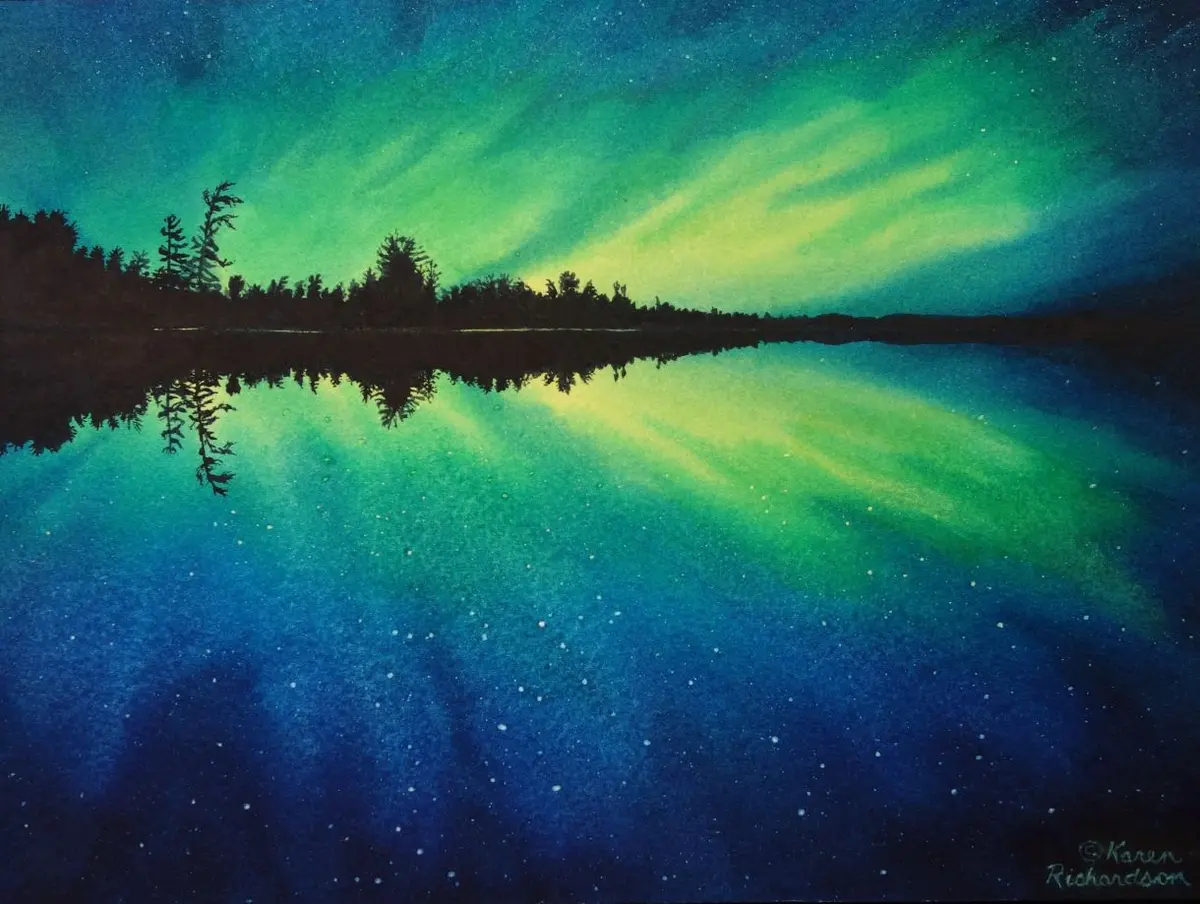 Northern Enchantment, Watercolour On Panel, 9 X 12" (Sold) 1