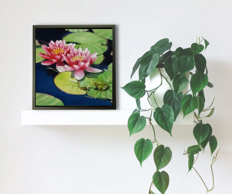 Pond Ponderings, Watercolour On Panel, 12 X 12" (Sold) 2