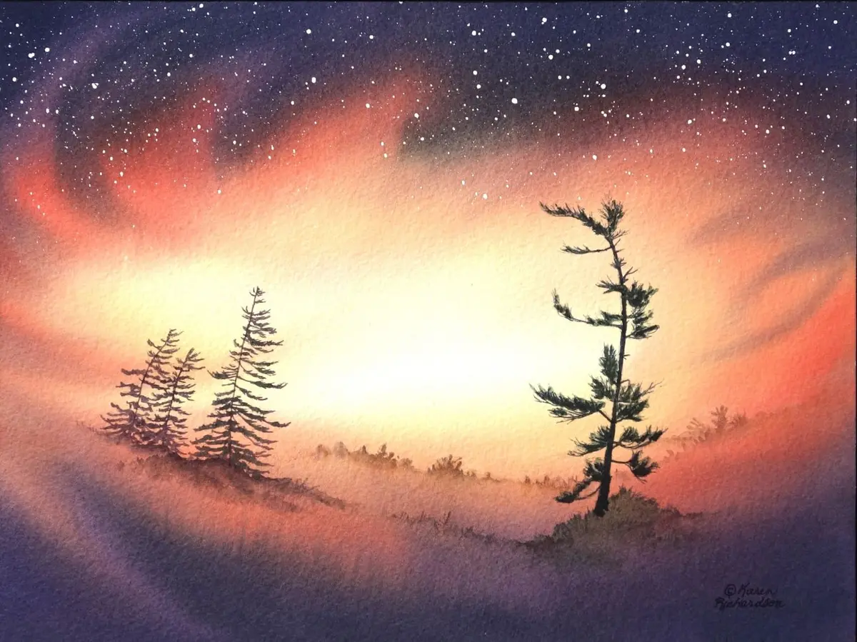 Rhapsody In Hues, Watercolour On Panel, 9 X 12" (Sold) 1